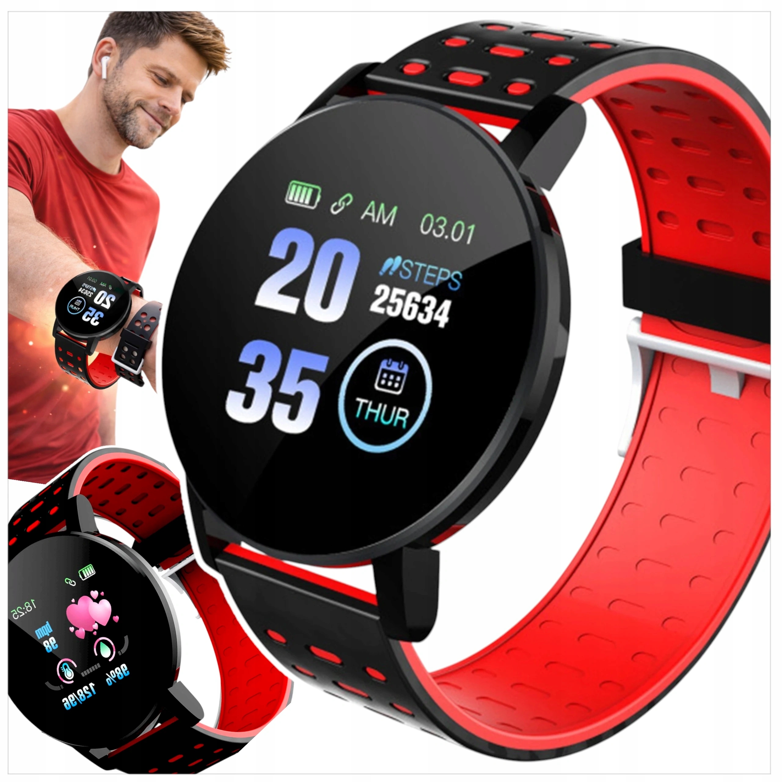Női Okosóra Férfi Sport Karóra Lengyel Smart Watch Menü