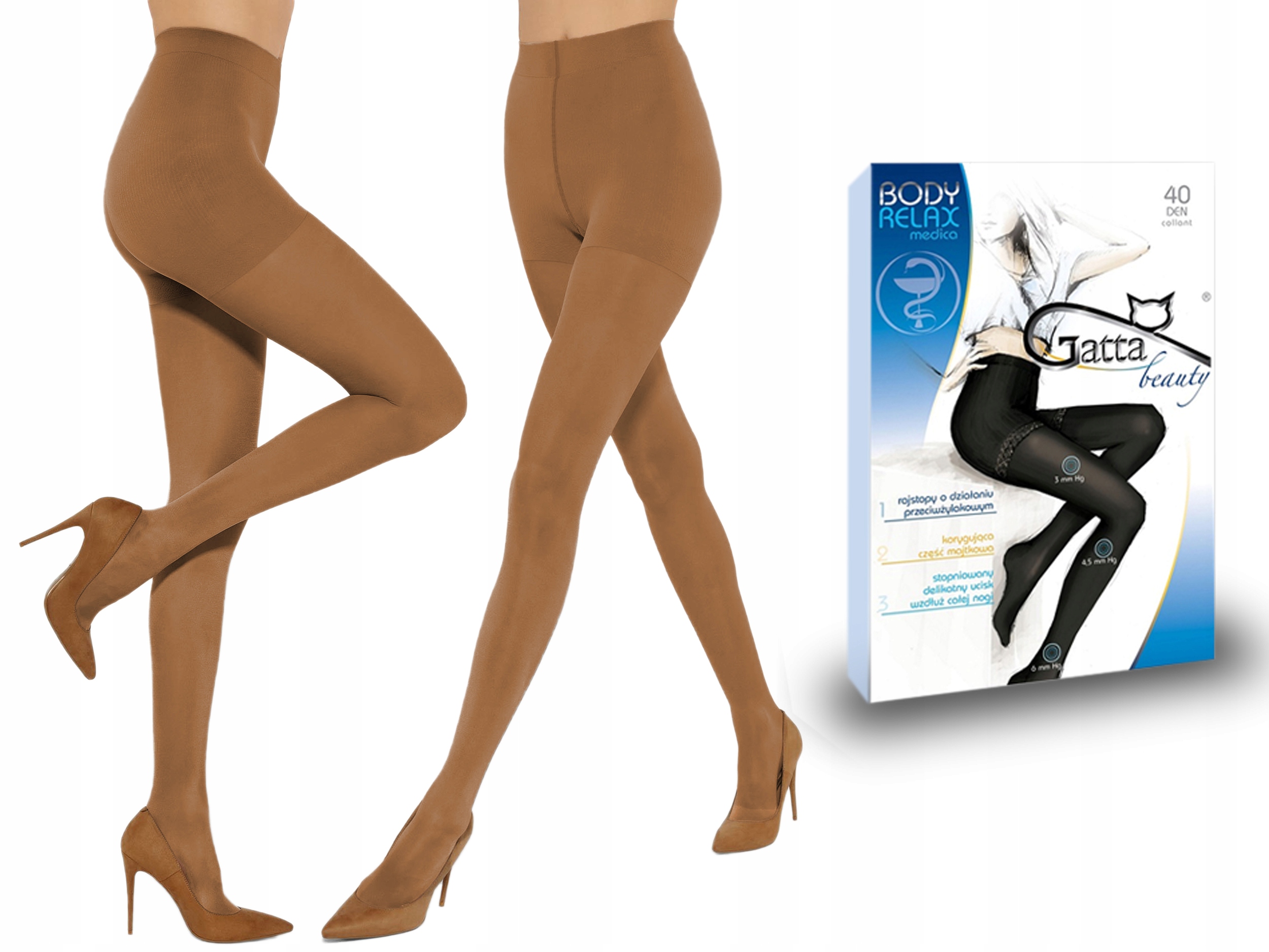 

Gatta rajstopy Body Relax Medica 40 den golden 4-L