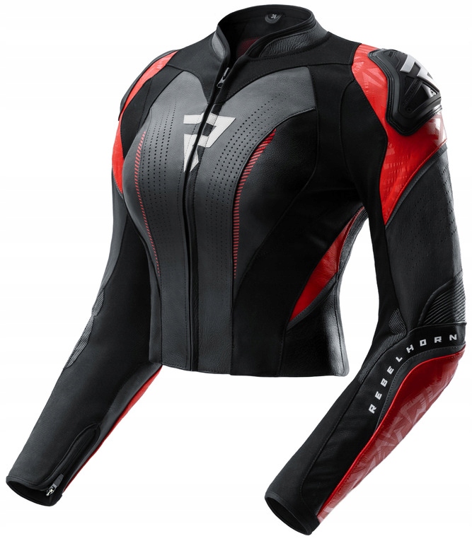 Rebelhorn Diva Rs Black Red Dámska Kožená Motocyklová Bunda 44