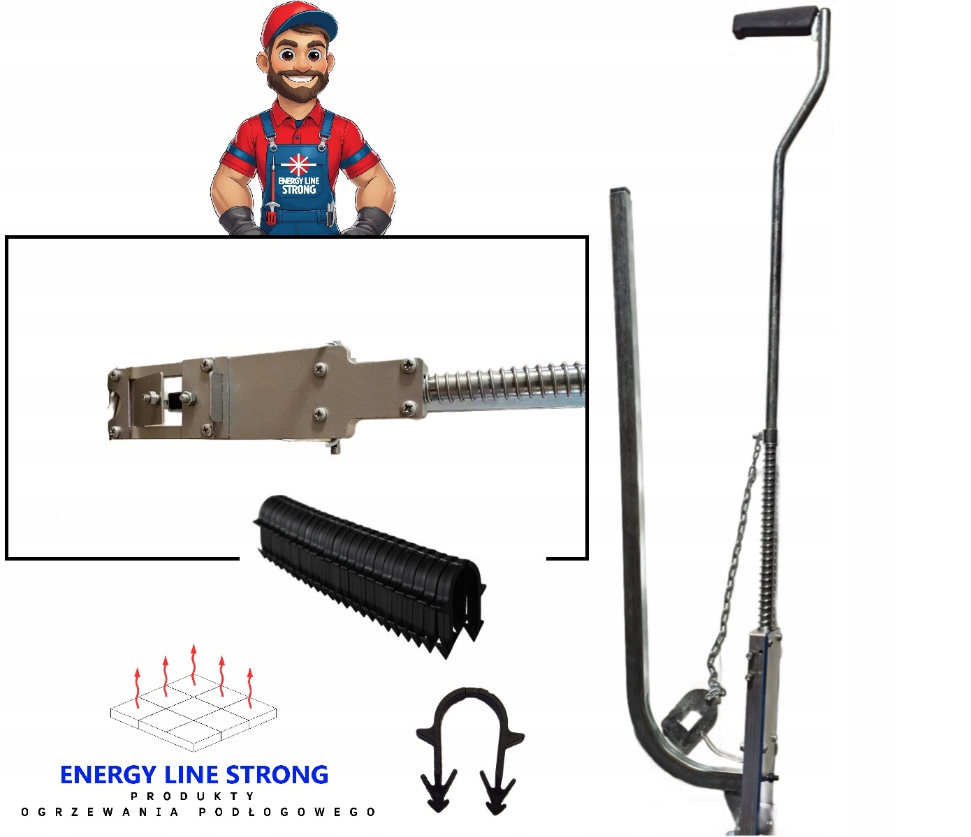 Univerzálny taker sponky 50 alebo 40 mm 1500 ks na podlahu, vykurovanie podlahy