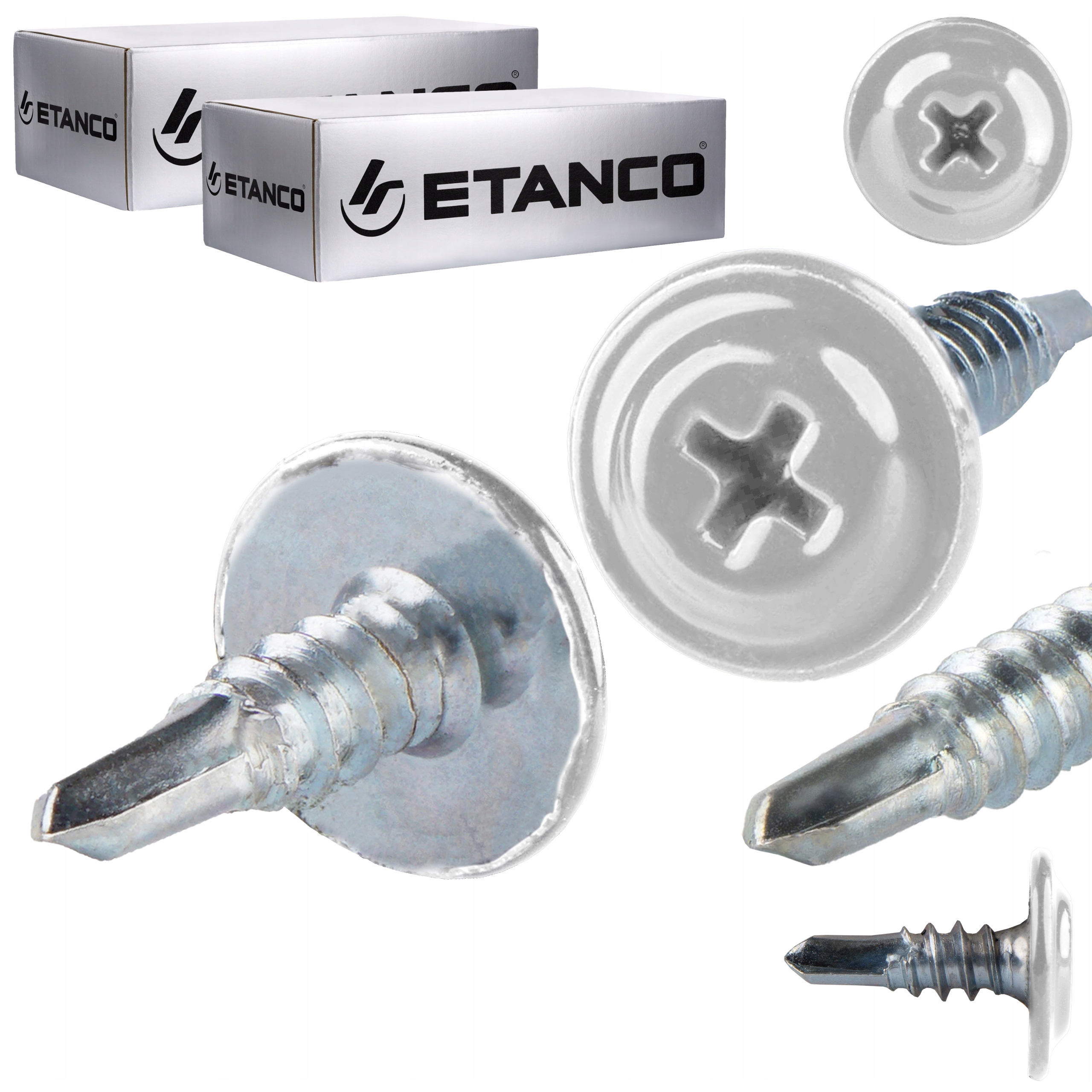 Samovrtné podložky 4,2 x 13 mm Ral 9010 500 ks Etanco Gm-b