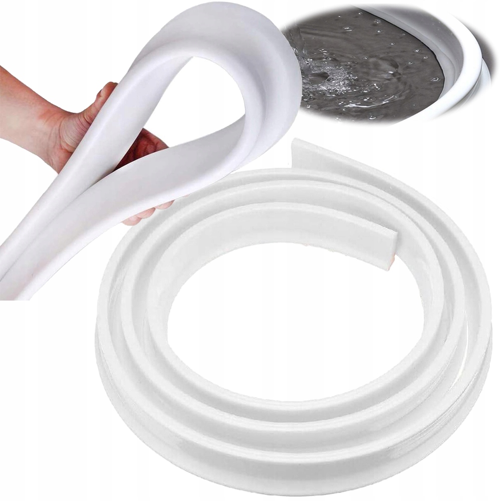 PRÓG PRYSZNICOWY BARIERA WODNA ZAPORA WODNA 200CM BIAŁY Typ uszczelnianie