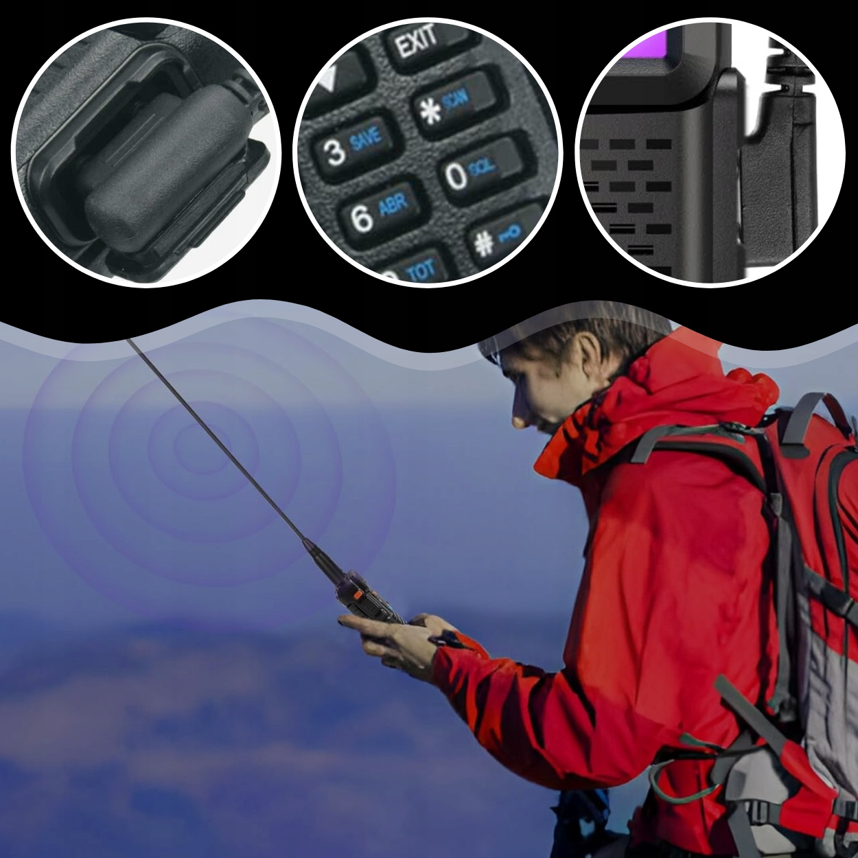 KRÓTKOFALÓWKA BAOFENG UV-5R 8W PMR FM WALKIE TALKIE RADIOTELEFON +SŁUCHAWKA Stan opakowania oryginalne