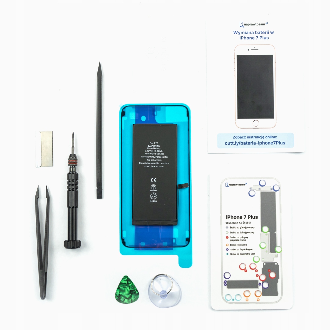 

Zestaw naprawczy z baterią Max iPhone 7+ 3380mAh