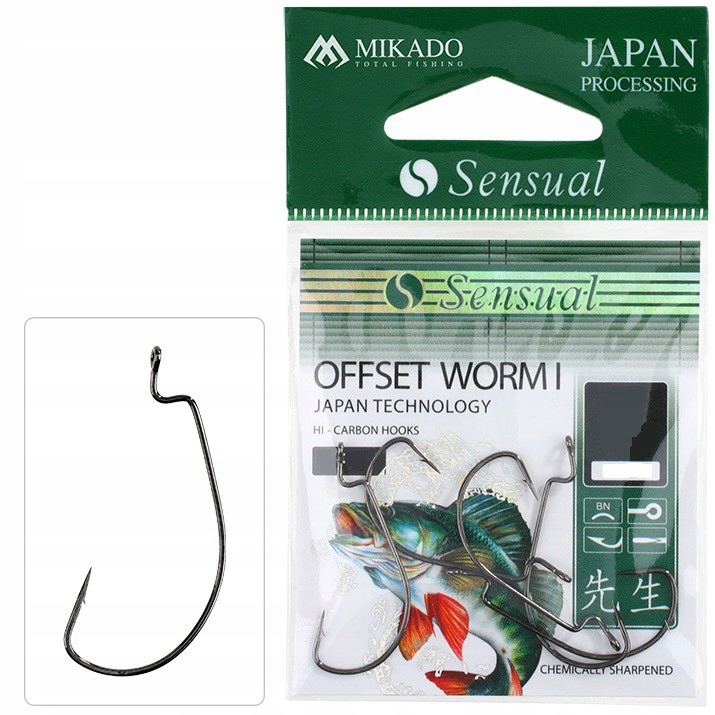 Haczyki Mikado Sensual Offset Worm I r. 6 5szt.