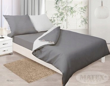 Posteľná Bielizeň Double Face Matex šedá-grafitová