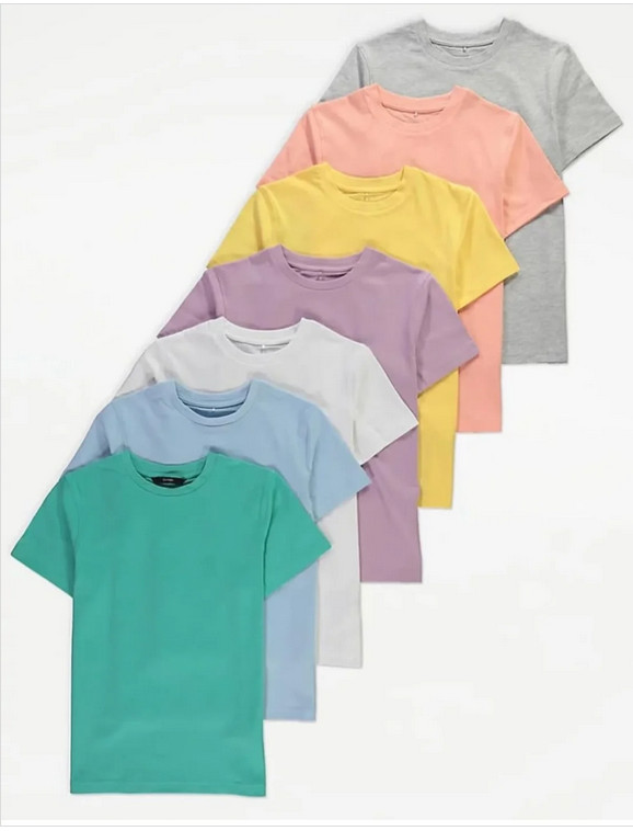 George 7 pak t-shirt pastele 152-158