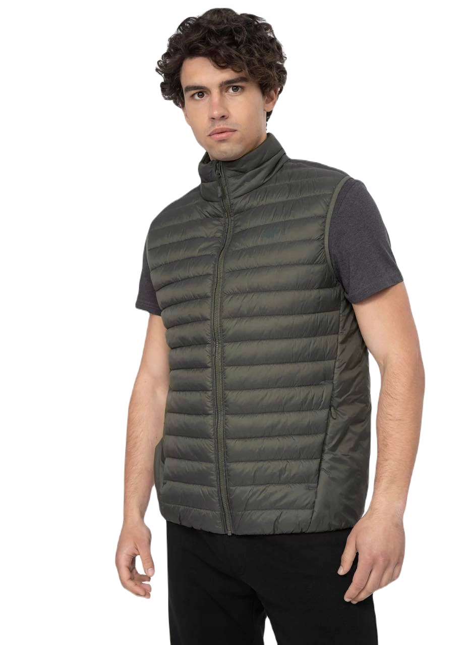 Pánská Vesta Bez Rukávů 4F KUMP001 Péřová Vesta S-3XL