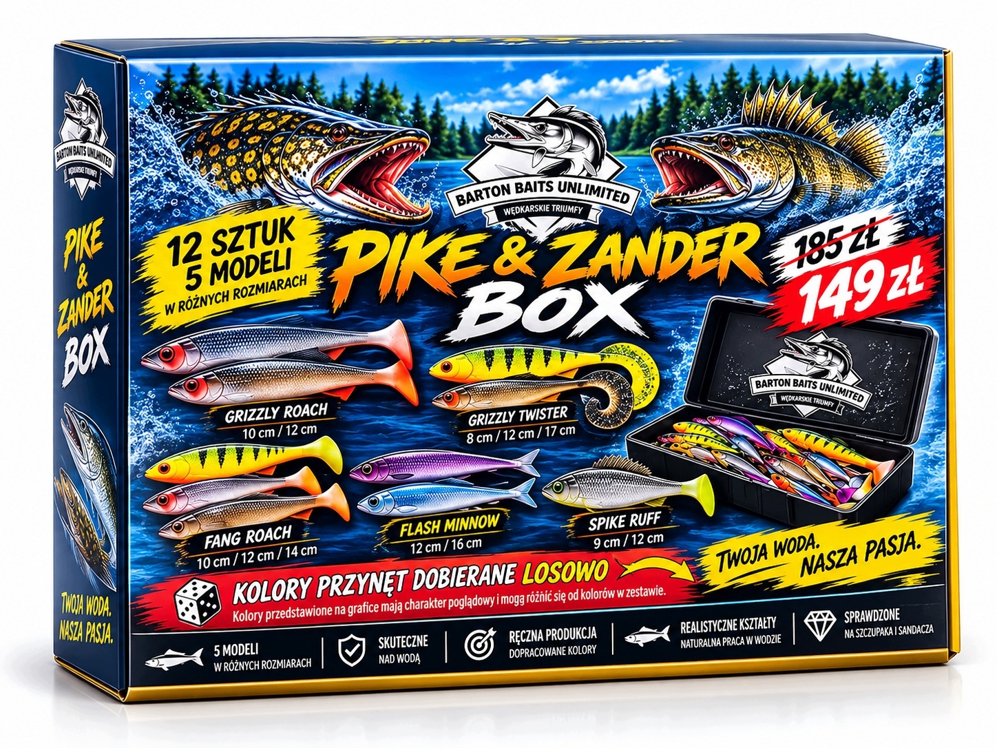 Zestaw przynęt Barton Baits Unlimited – Pike & Zander Box