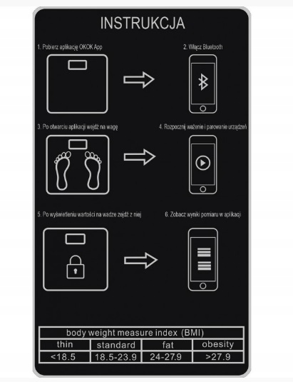 Waga łazienkowa z funkcją tkanki tłuszczowej SLIM Marka Helbo