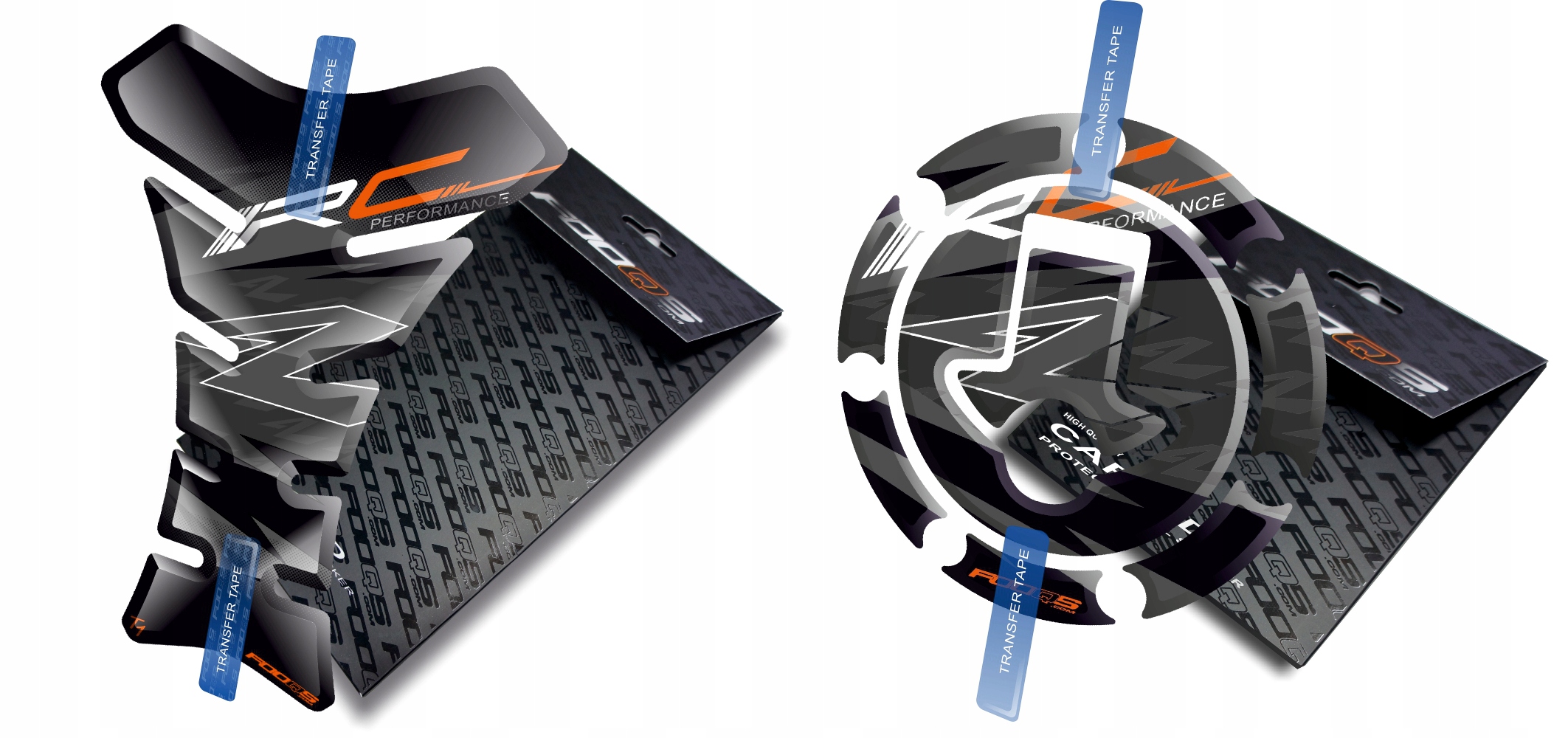 Tank-pad Cap-pad od firmy Fooqs pro Ktm Rc 125 250 390 600 790 1029 Černý