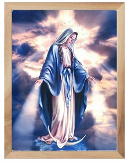 Haft Diamentowy 5D Mozaika Maryja Religia Ramka