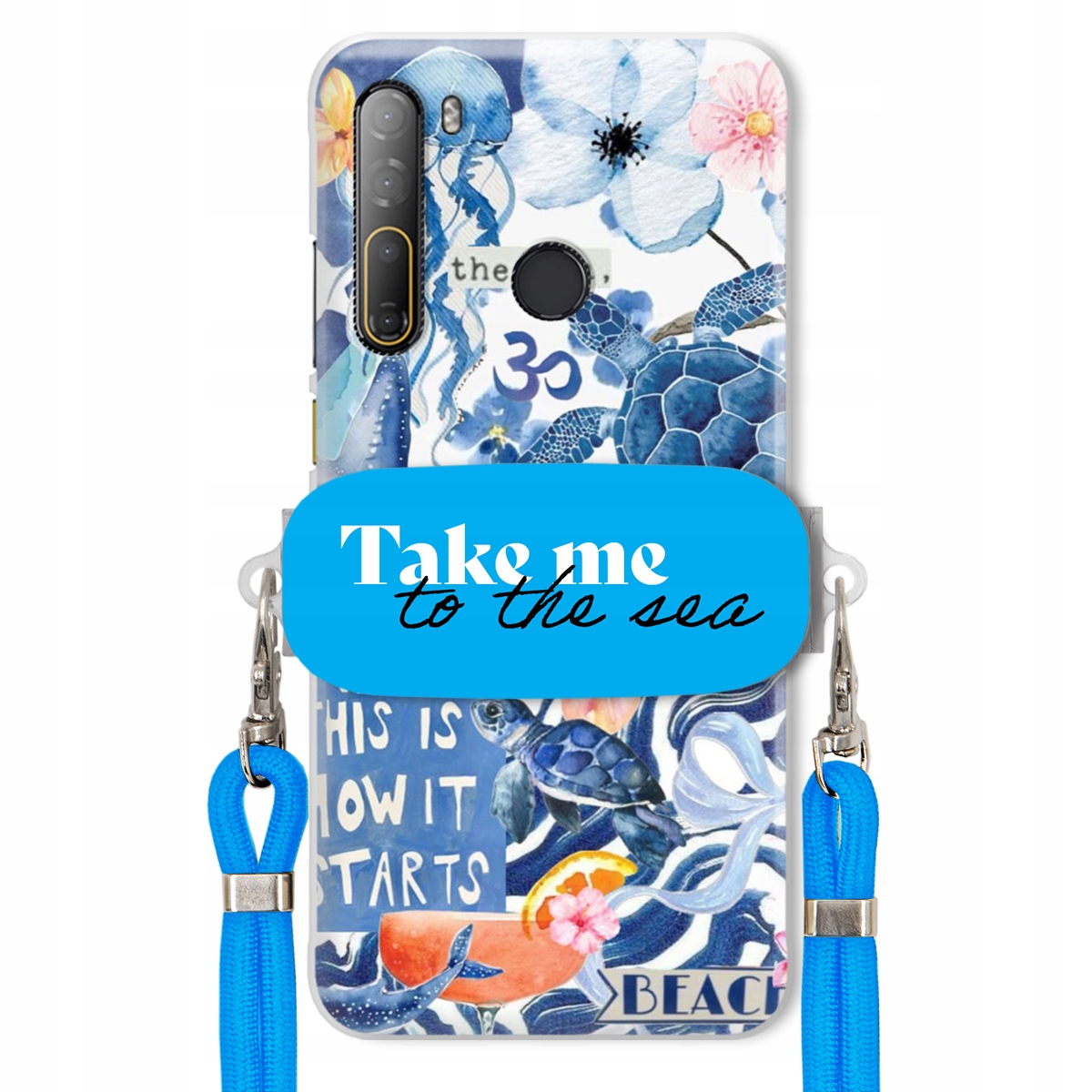Puzdro pre Htc Desire D20 Pro Premium Vodítko Blue Držiak Take Me To The Sea