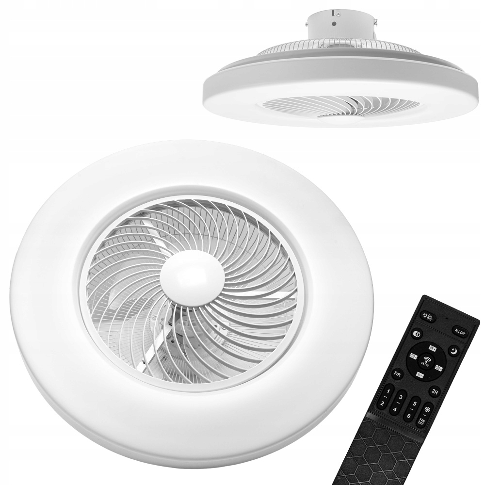 Led Stropná Lampa Biela Stropné Svietidlo S Vetrákom Na Diaľkové Ovládanie Ventilátor Ventilátor