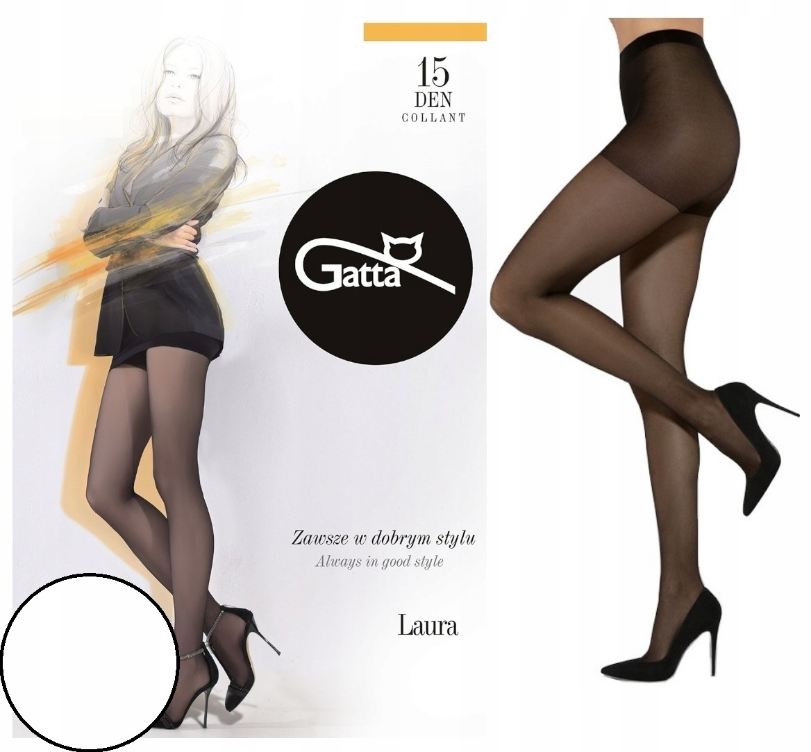 

Rajstopy Gatta Laura 15 den lycra, Bianco 2-S