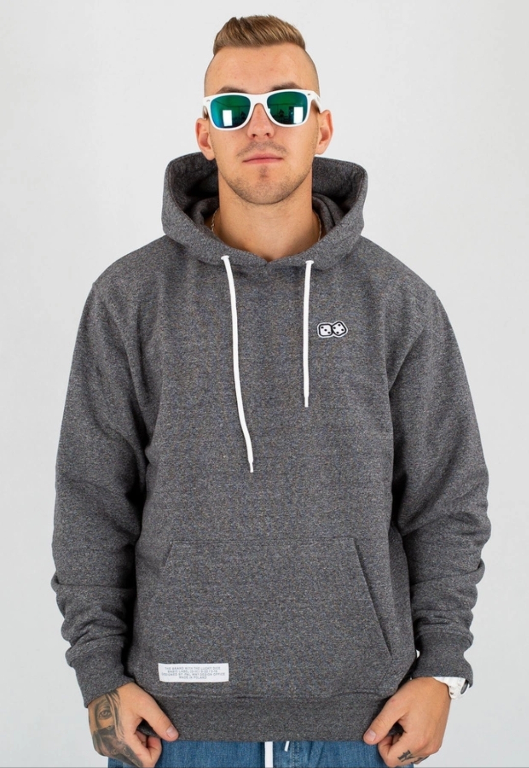 Mikina Lucky Dice Basic pepper šedá vel. L