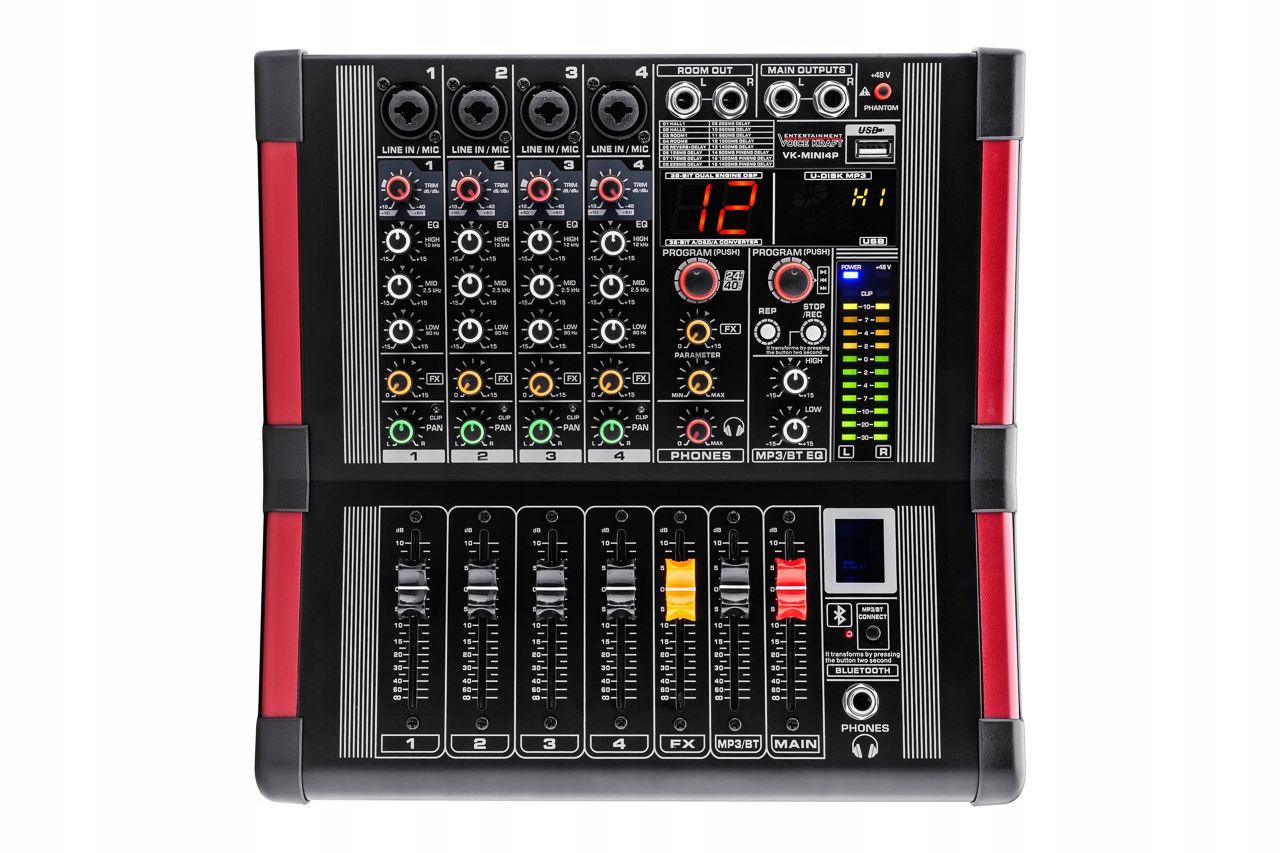 SOLIDNY ZESTAW ESTRADOWY 1600W MP3 NAGŁOŚNIENIE Kolor czarny