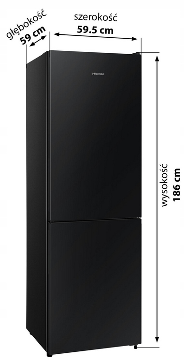 Lodówka Nofrost 186cm Czarne Szkło Komora0 A++ Czarna Szklany Front Kod producenta RBL3900M4FGB