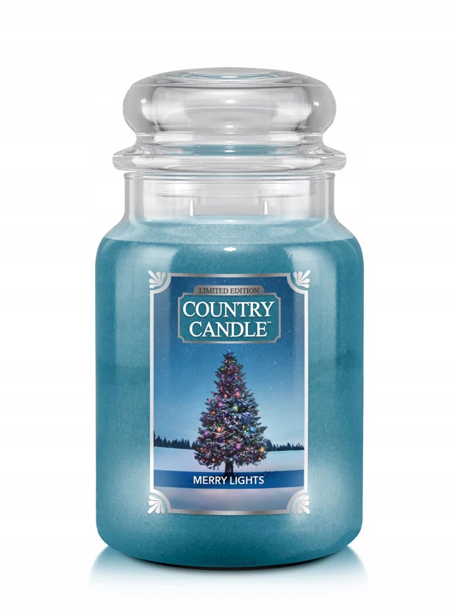 Merry Lights – Country Candle – velká vonná svíčka se 2 knoty (737 g)