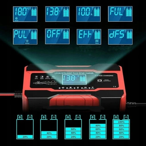 AUTOMATYCZNY INTELIGENTNY PROSTOWNIK ŁADOWARKA AKUMULATORA 12V 10A 24V 5A EAN (GTIN) 5905567521034