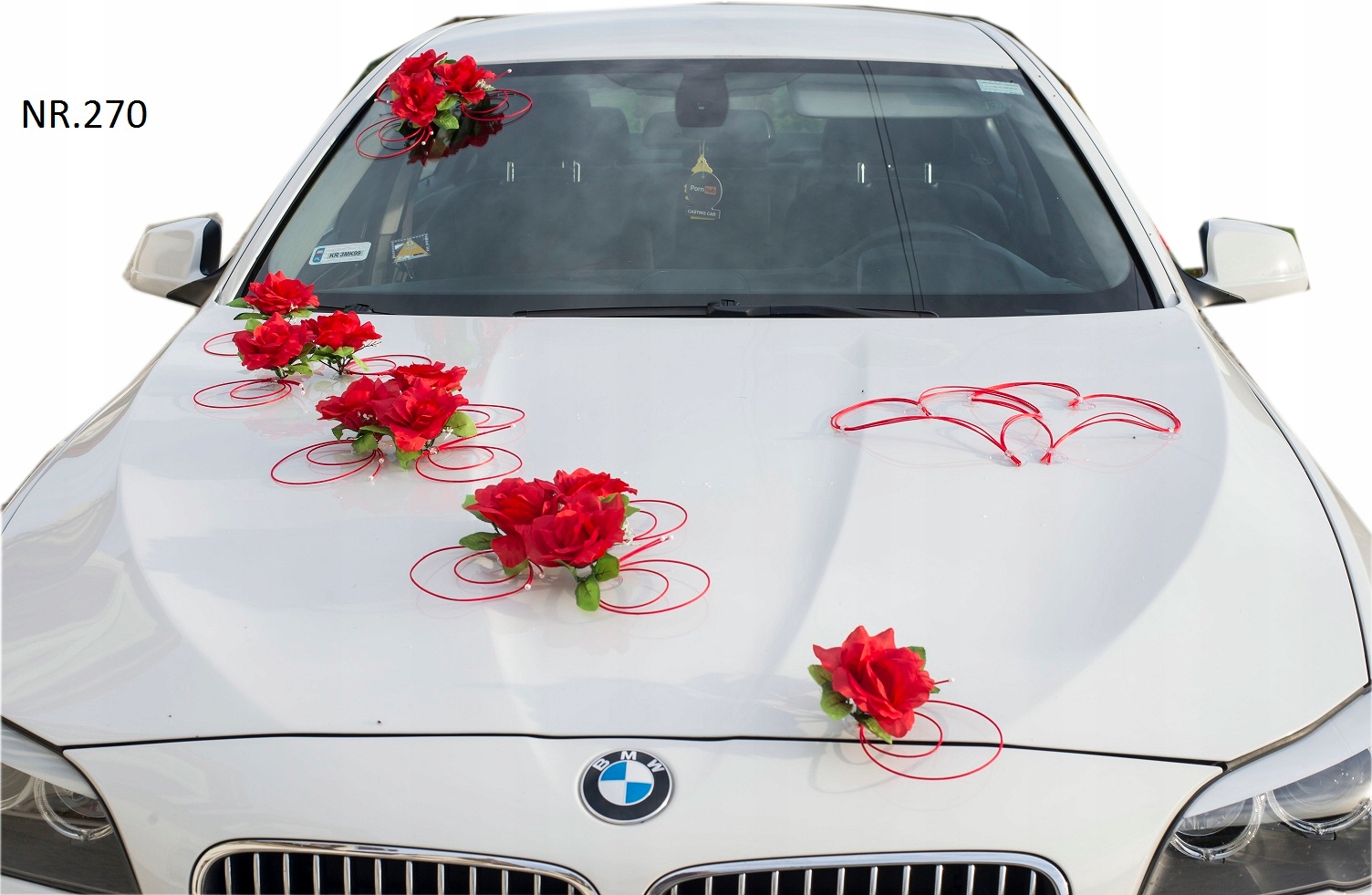 Dekorace na auto barva Červená 270 plexisklo