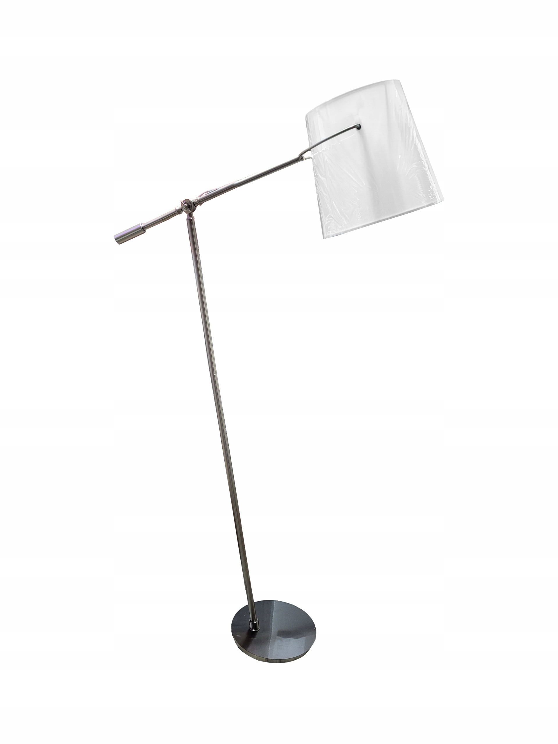 Stojací lampa podlahová bílá 160 cm ocelová, nastavitelná