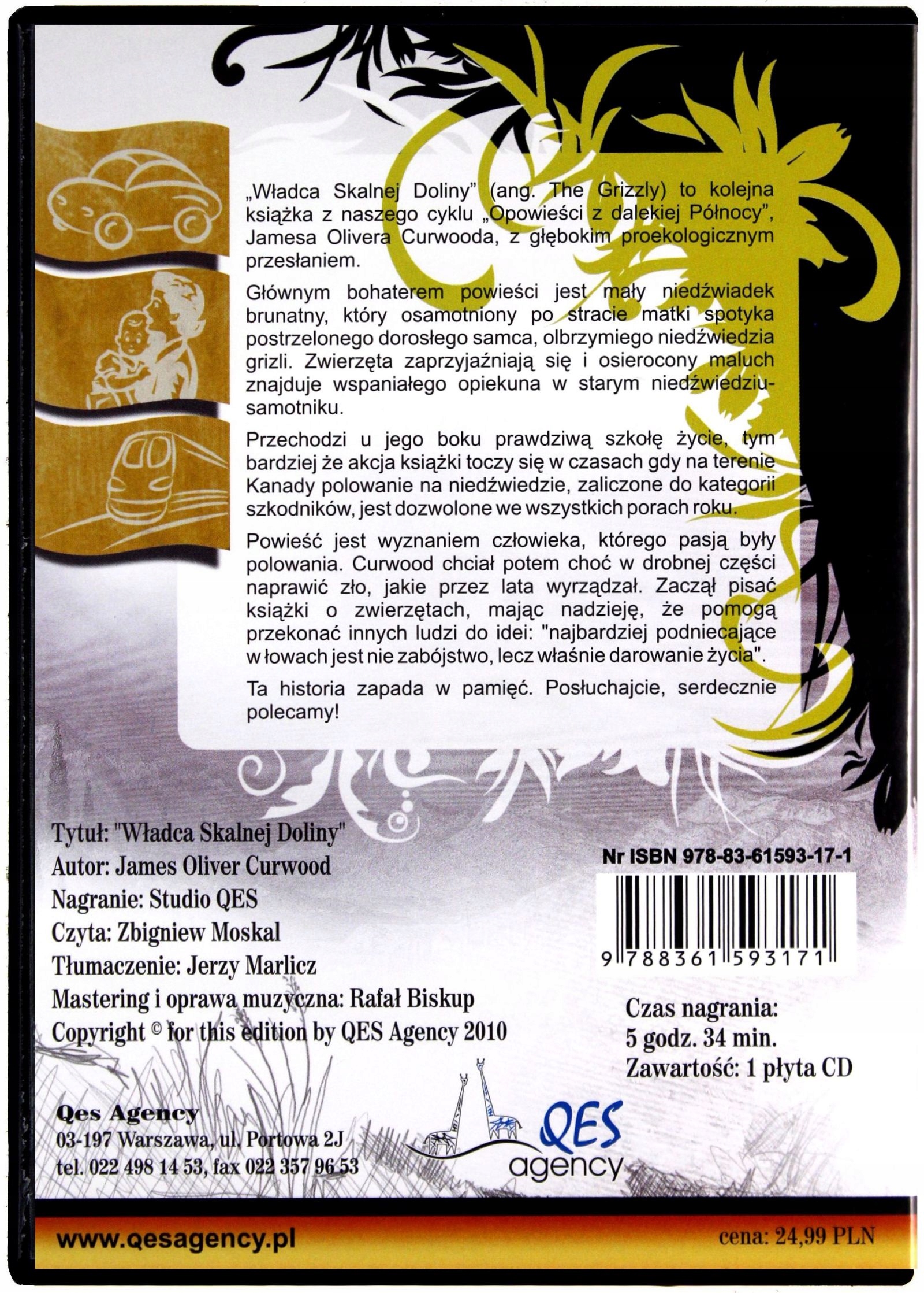 WŁADCA SZKLANEJ DOLINY - JAMES OLIVER CURWOOD [AUDIOBOOK] [CD-MP3] Stan opakowania oryginalne