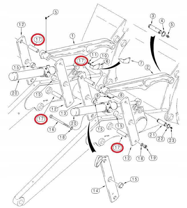 TULEJA PRZEDNIEGO RAMIENIA NH U80C U80B D132076 Producent części inny