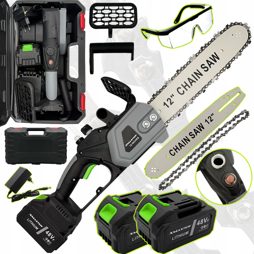 aku řetězová pila 12" Bezuhlíková pila Mazání řetězu