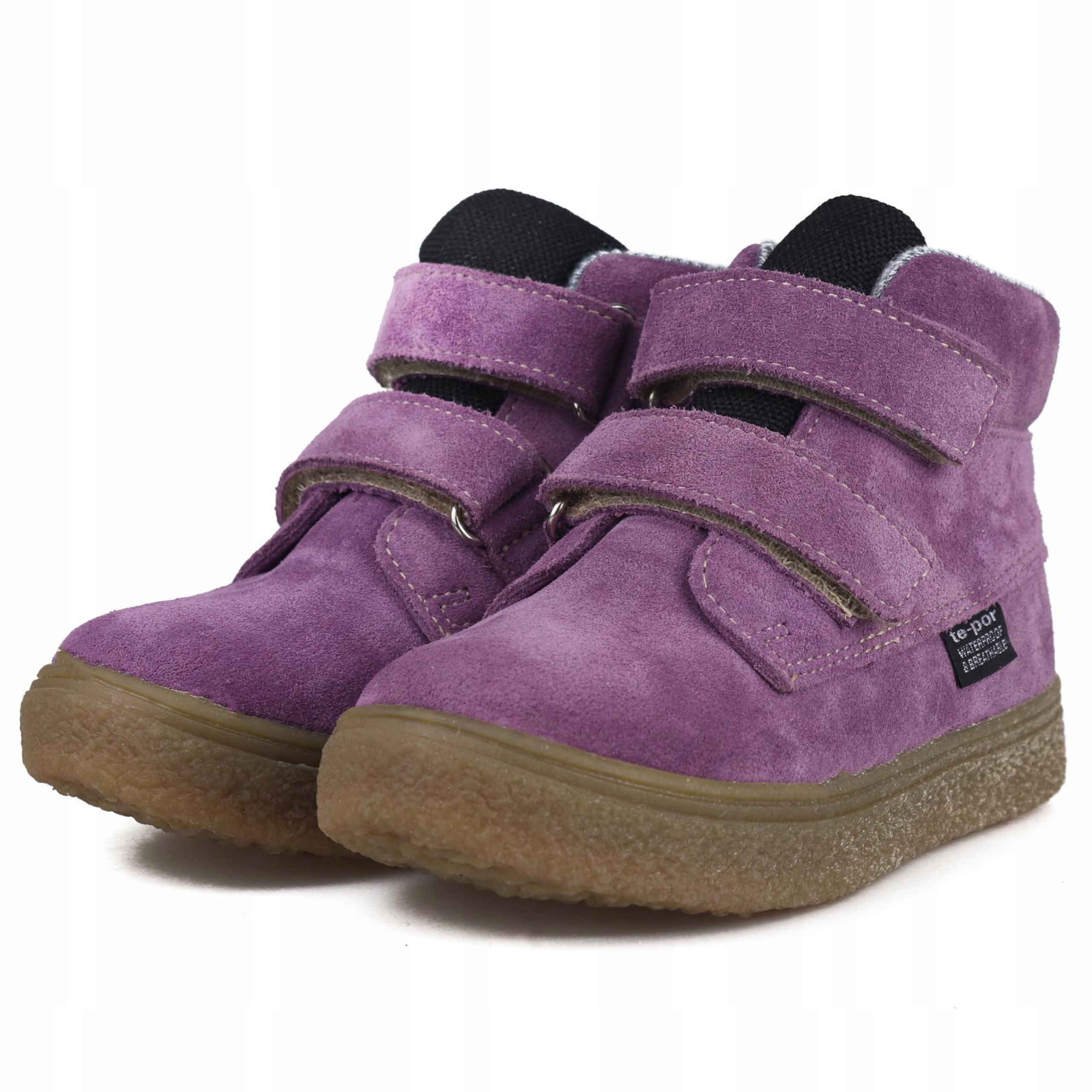 Mido 32-39 Trzewiki Buty Dziecięce Jesienne Ocieplane Z Membraną Grape R 29