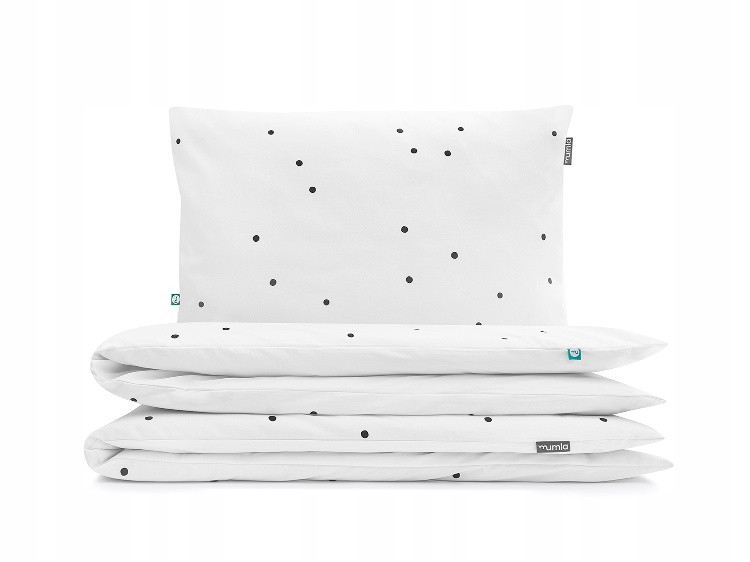 Posteľná Bielizeň Simple Black Confetti 220x200 cm 2x 80x70 cm Mumla