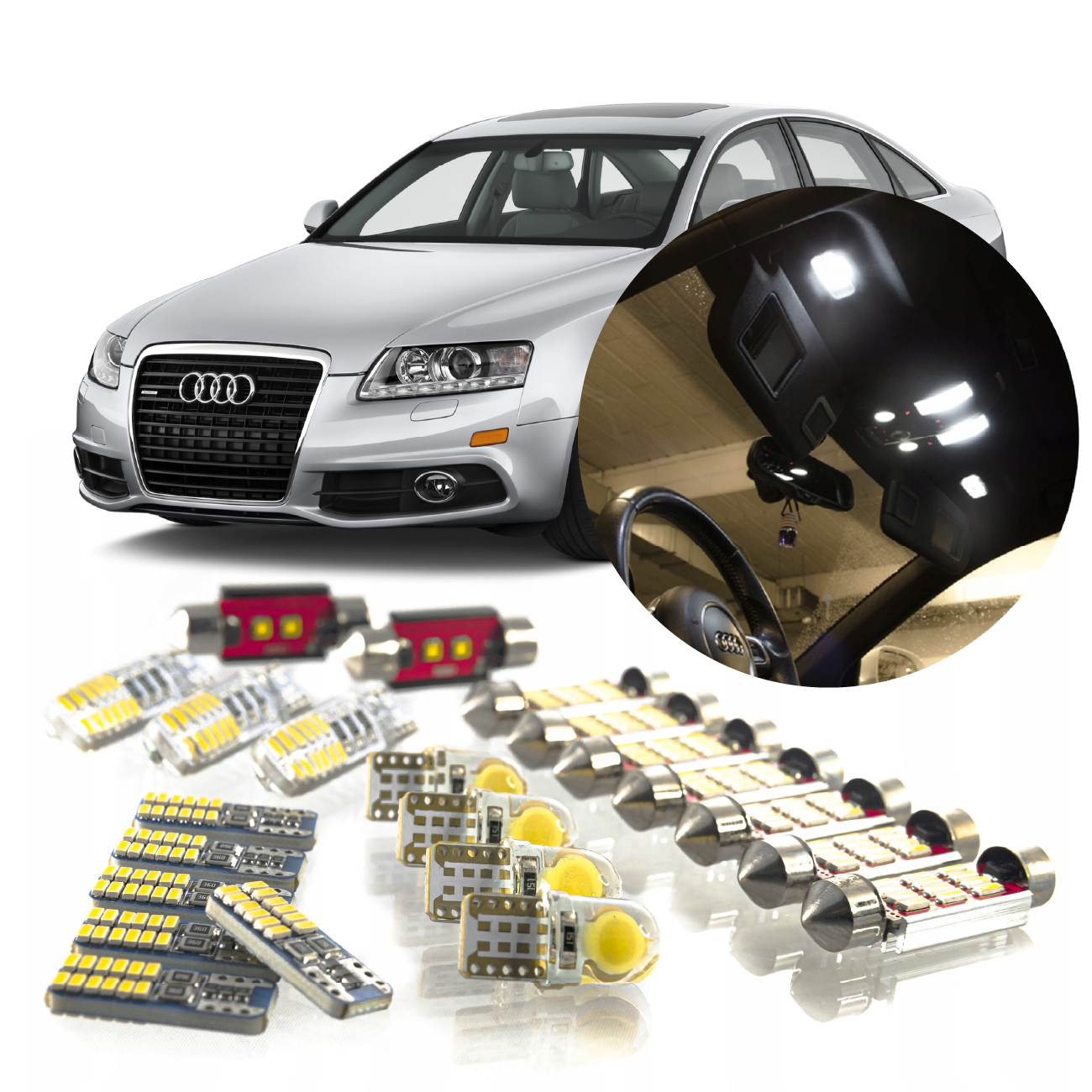 Audi A6 C6 Sedan Sada Led osvětlení interiéru! Vip