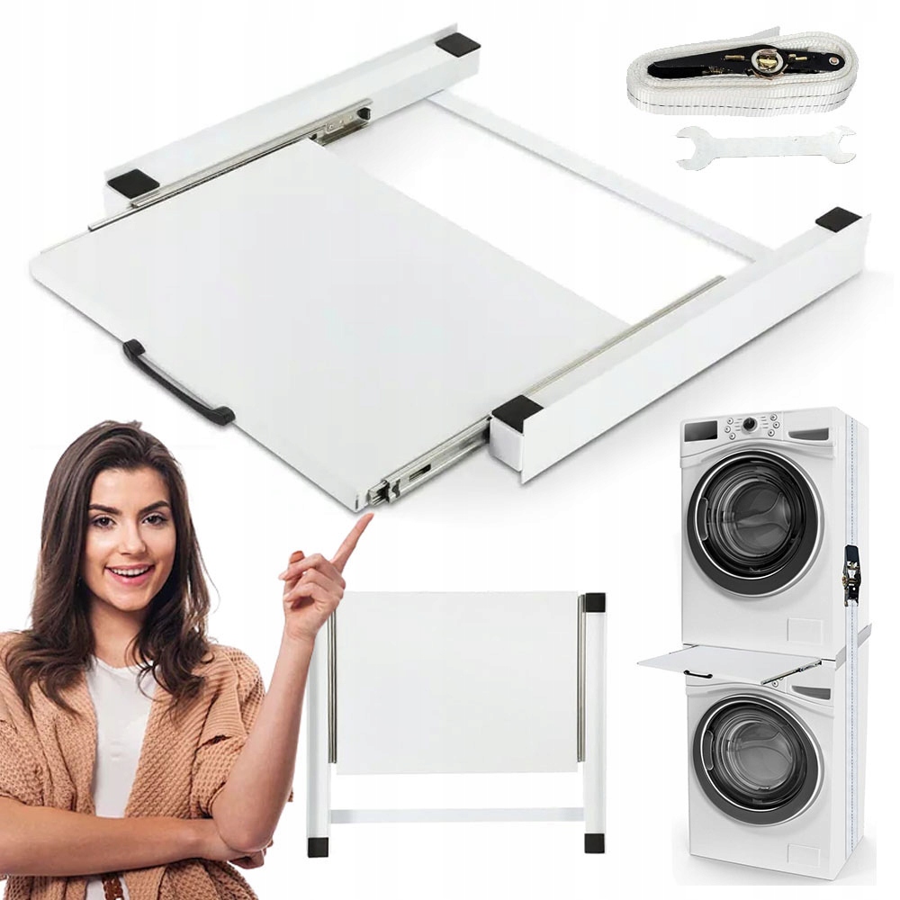 Łączniki Pralki Z Suszarką +wysuwana Płytka Rozszerzeń Oszczędność Miejsca