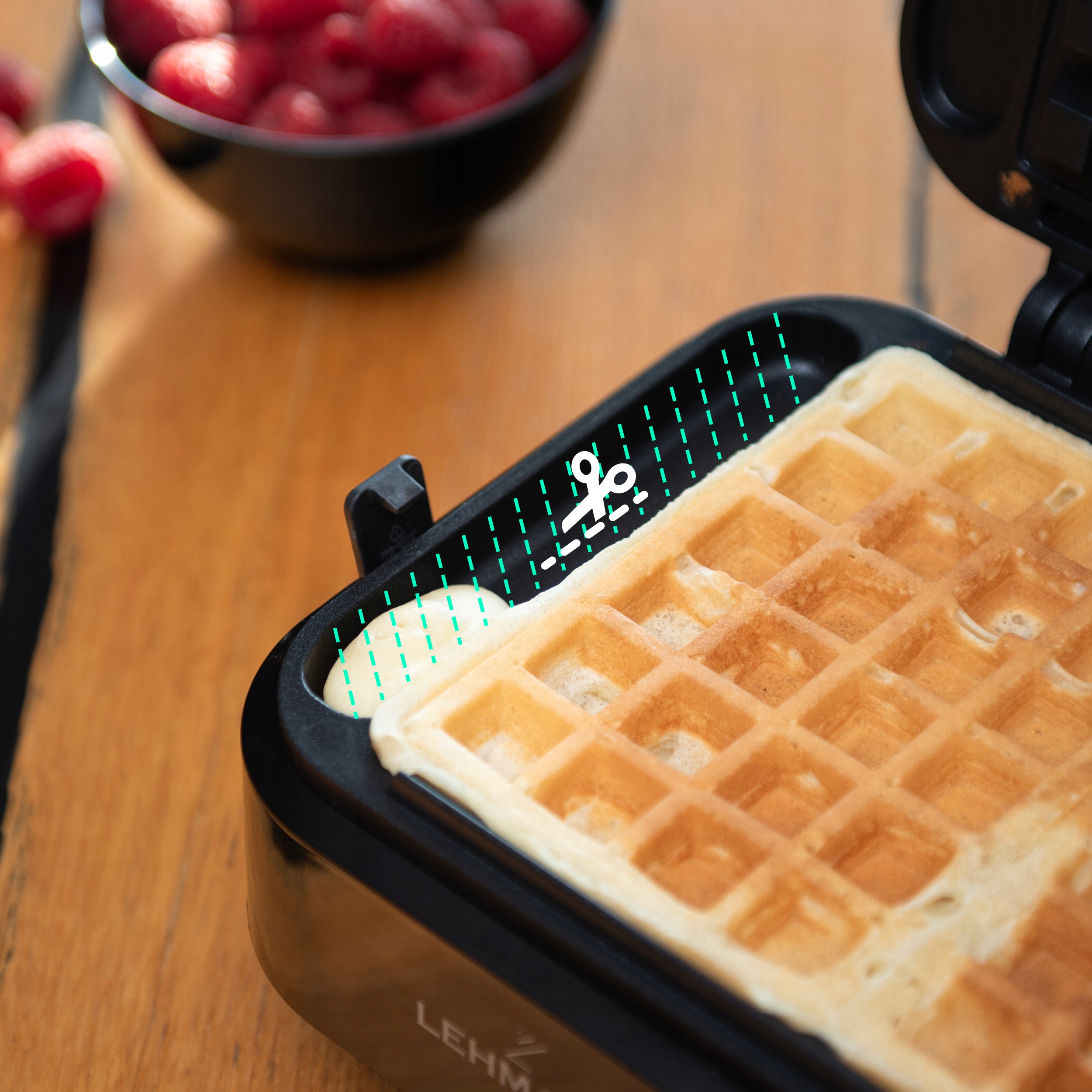 GOFROWNICA 2000W NA 2 DUŻE GOFRY REGULACJA TEMPERATURY MOCNA NIEWYCIEKAJĄCA Liczba gofrów 2