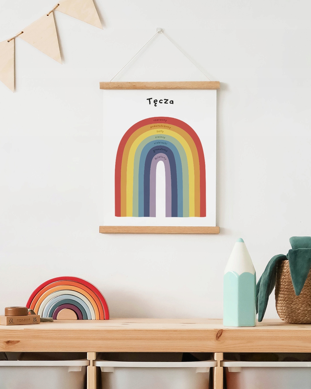 Plakat Tęcza KOLORY A3 30x40 cm DEKORACJA POKOJU DZIECKA Marka inna