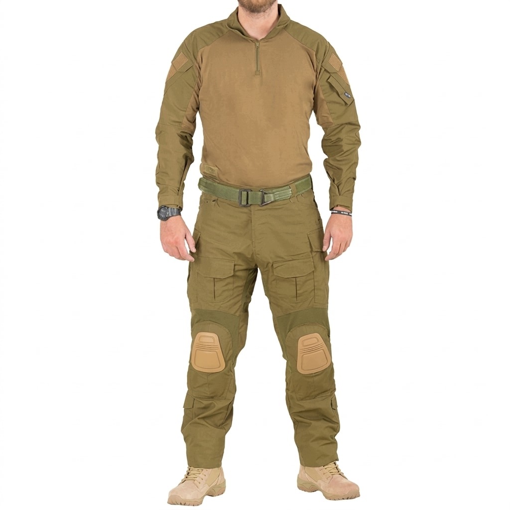 Pánská uniformovaná vojenská mikina s kalhotami 8Fields Khaki S