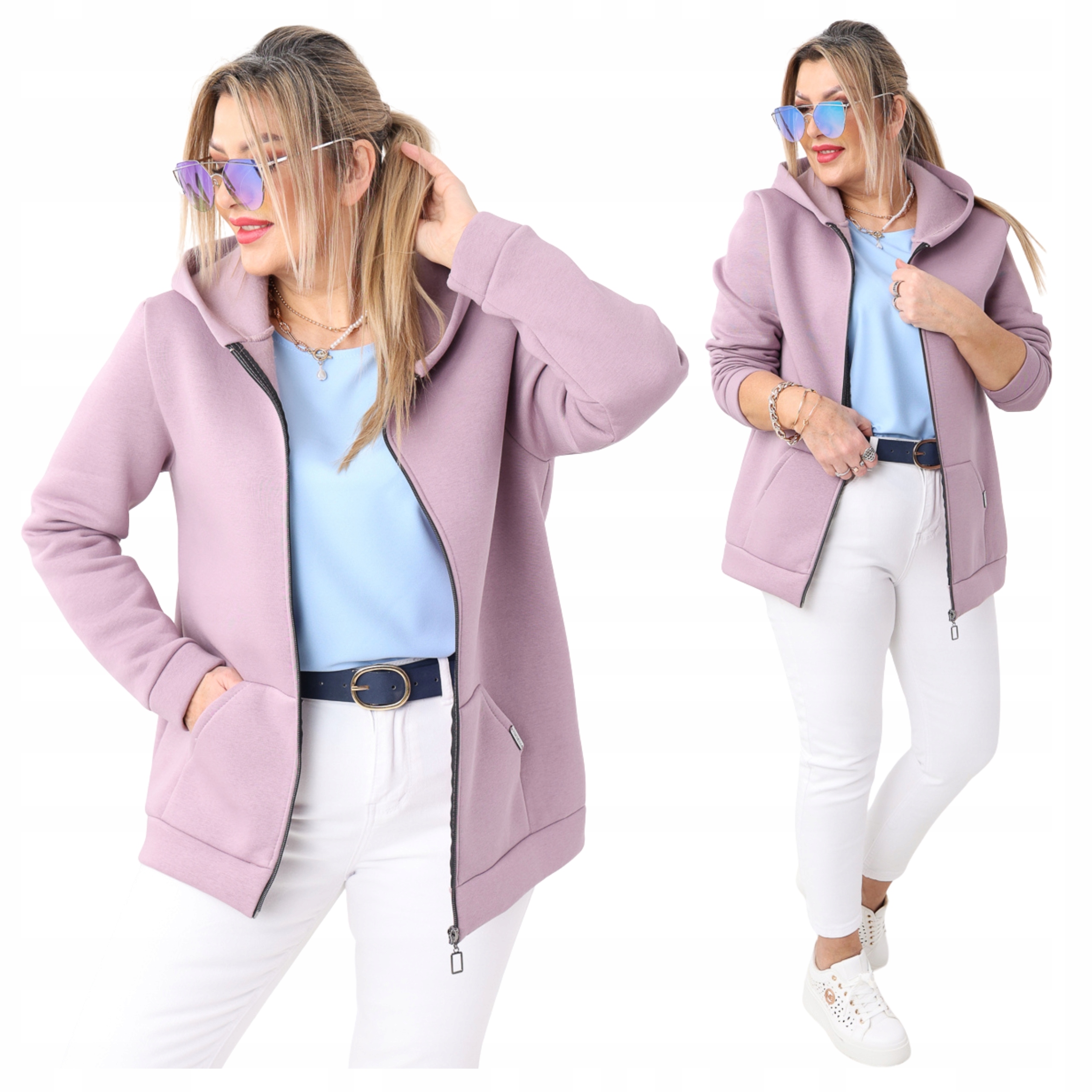 Bluza bawełniana damska oversize ocieplana Polski Producent duże rozmiary