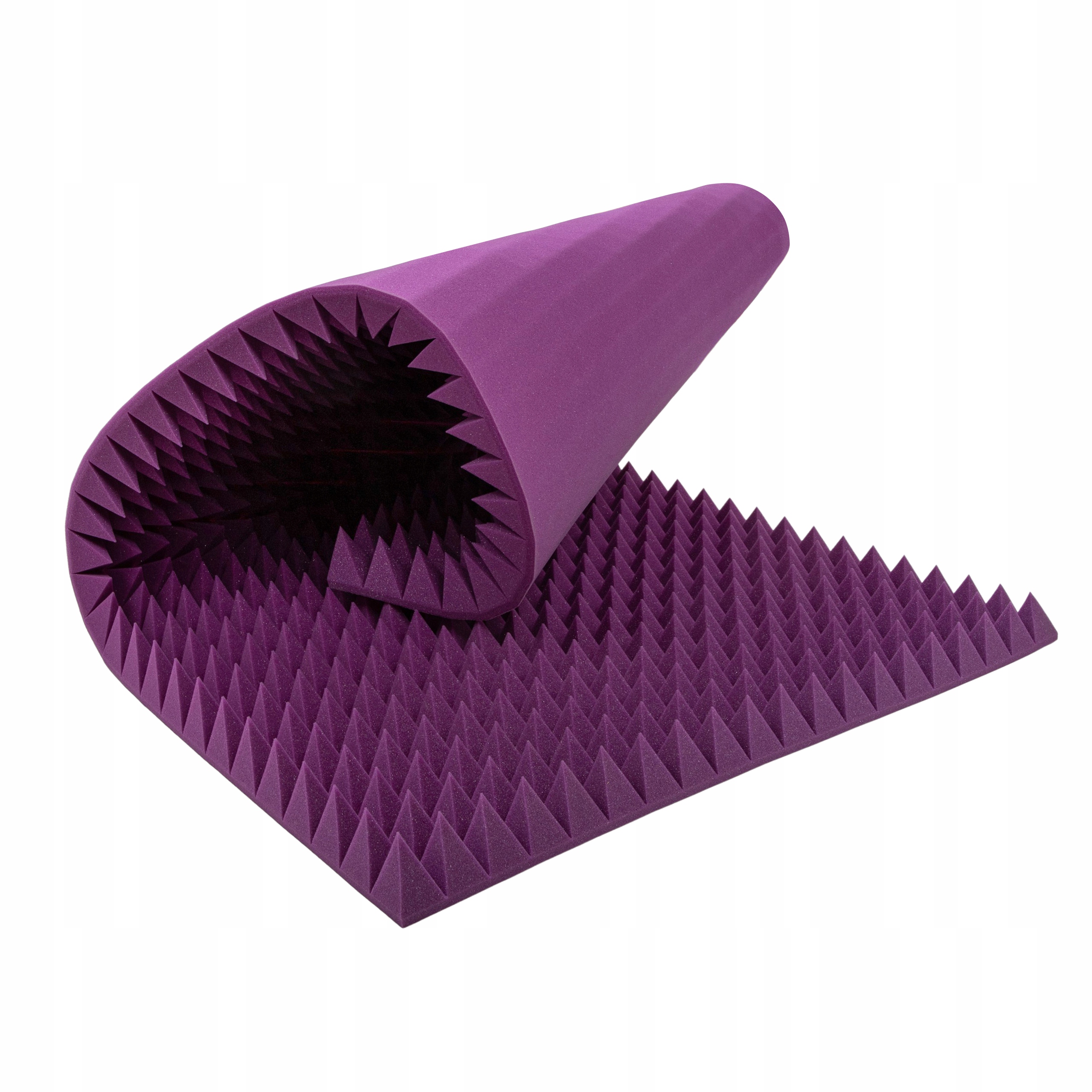 Akustická pěna fialová pyramida 7 cm vysoký hrot účinné tlumení
