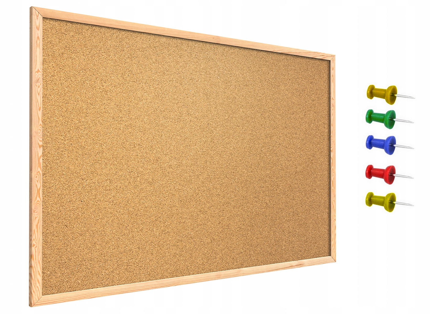 

Tablica Korkowa Drewniana Rama 80x60 Pinezki