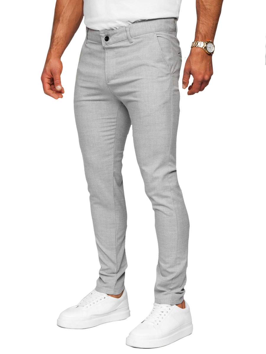 

Spodnie Chinosy Męskie Szare 0041 DENLEY_36/XL