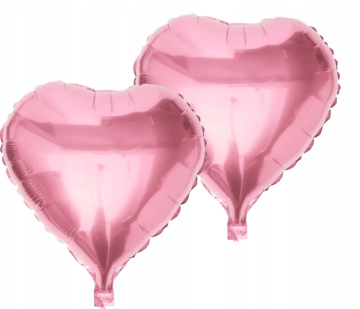 

2 serca różowe balony dla dzieci Baby shower 25cm