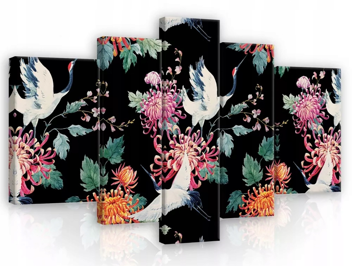 Obraz Na Plátne Canvas 170x100 Žurav Vták Kvety