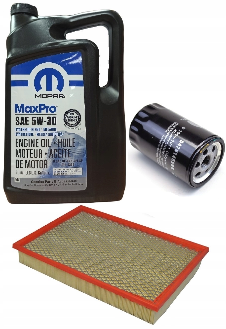 MOPAR 5W30 5L + FILTRY DODGE RAM 3,7 2002-2006