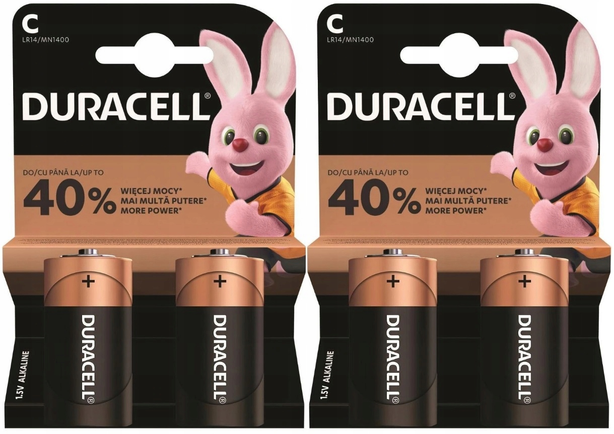 

Bateria Alkaliczna Mocna Duracell LR14 C R14 x4