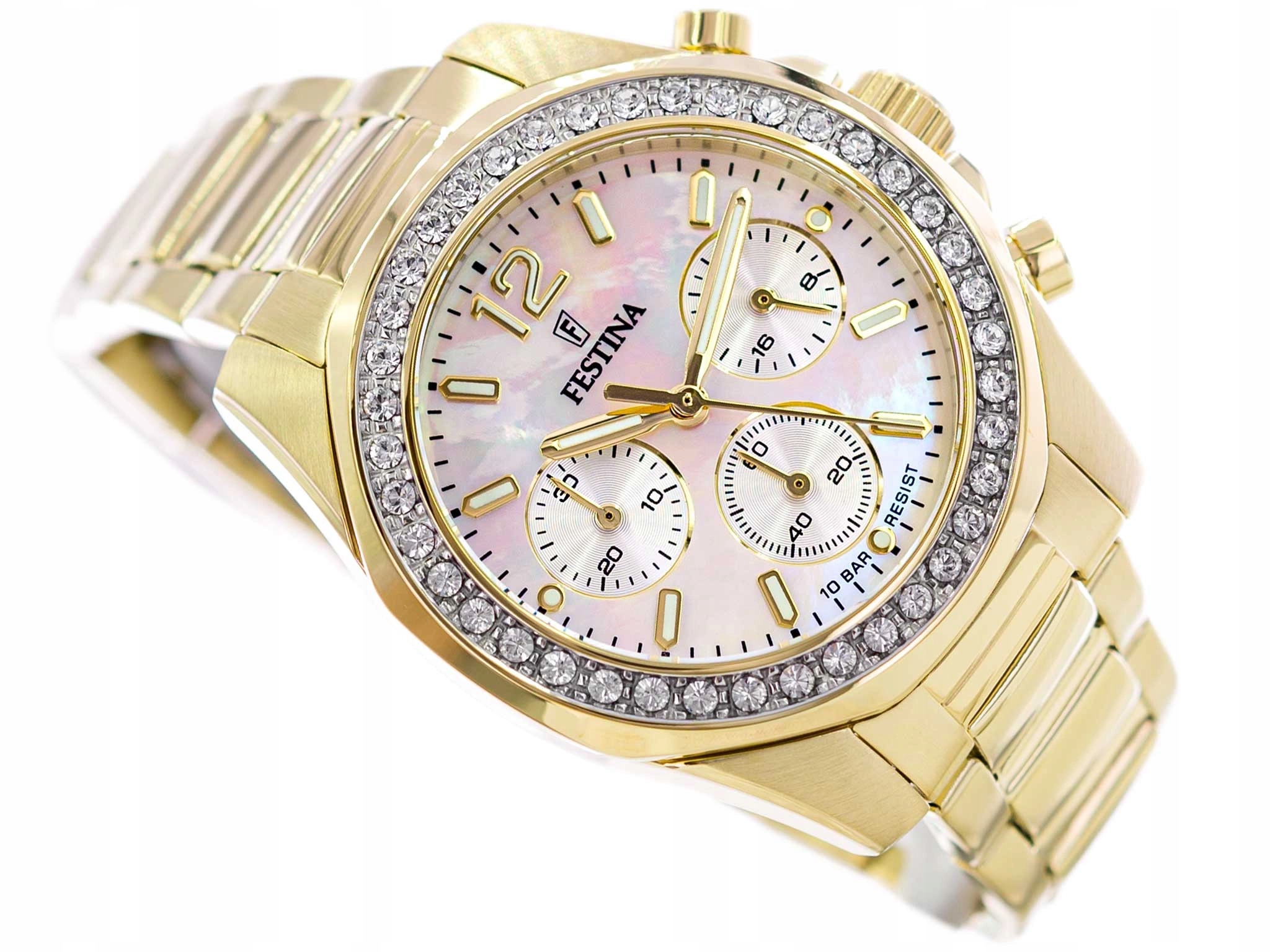 Dámské Hodinky Festina F20609/1 Se Zirkony, Vodotěsnost 10 Atm