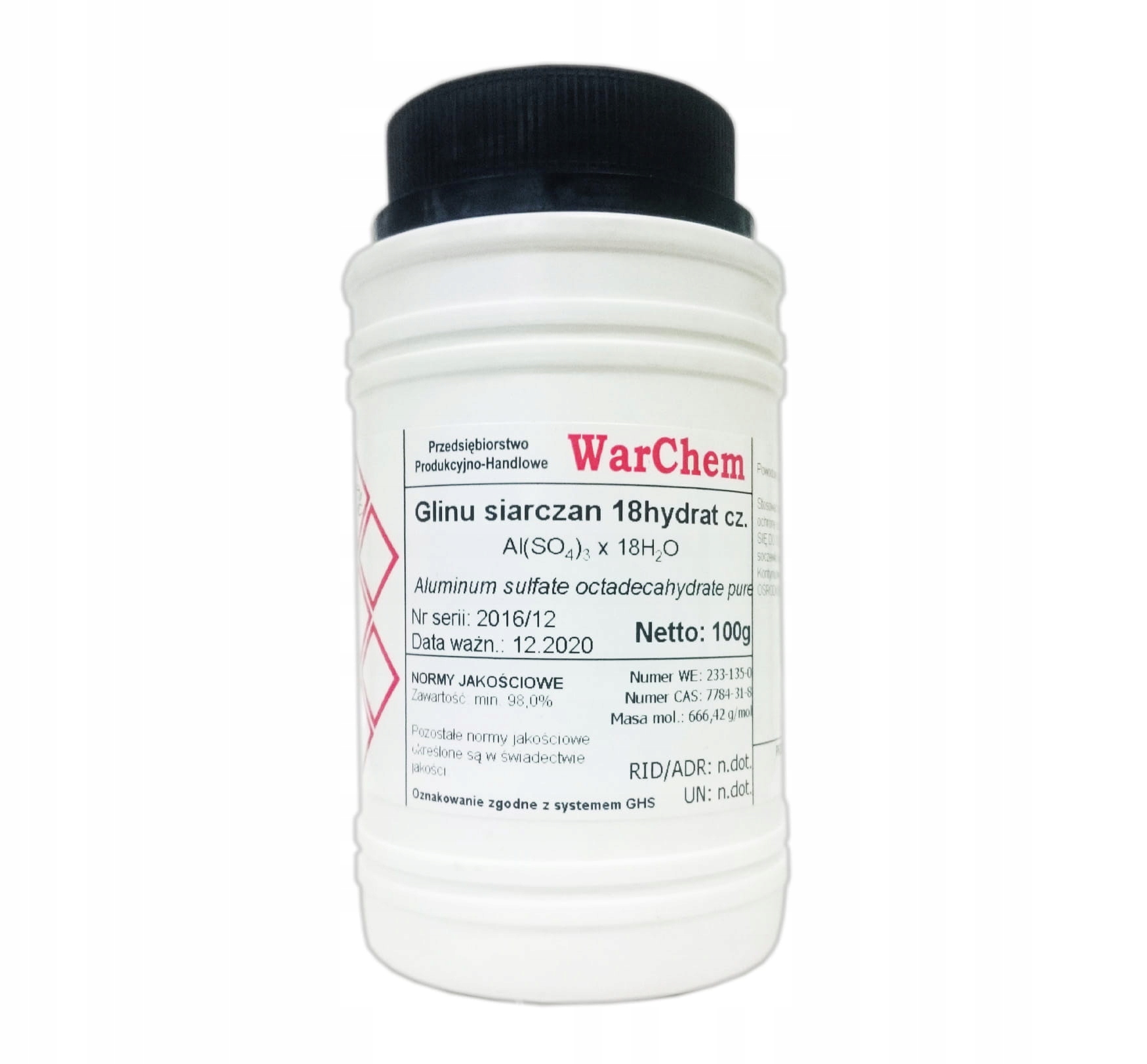 

Siarczan Glinu 18hydrat czysty 100g