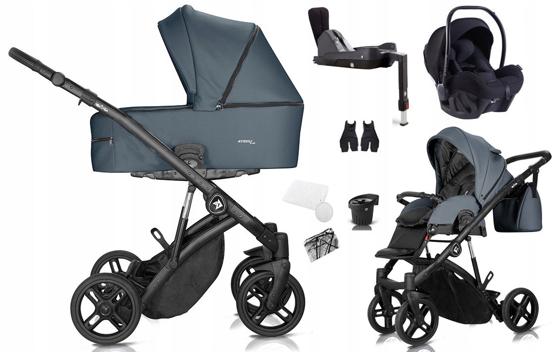 WÓZEK MILU KIDS ATTESO LEDO BAZA PIXEL PRO ATL08