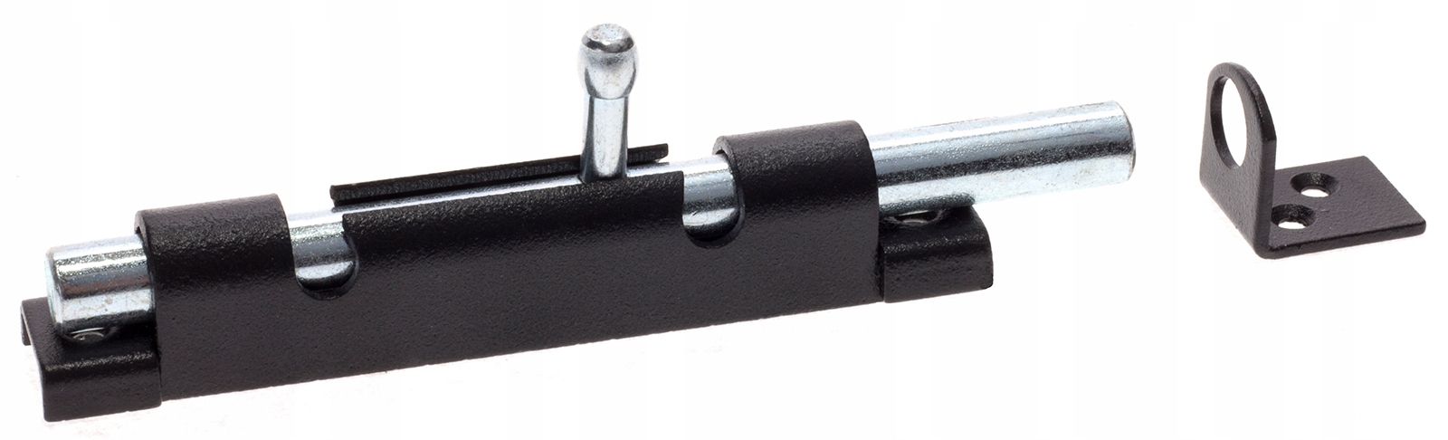 

Zasuwka stalowa Rygiel Blokada Czarna 100x16mm