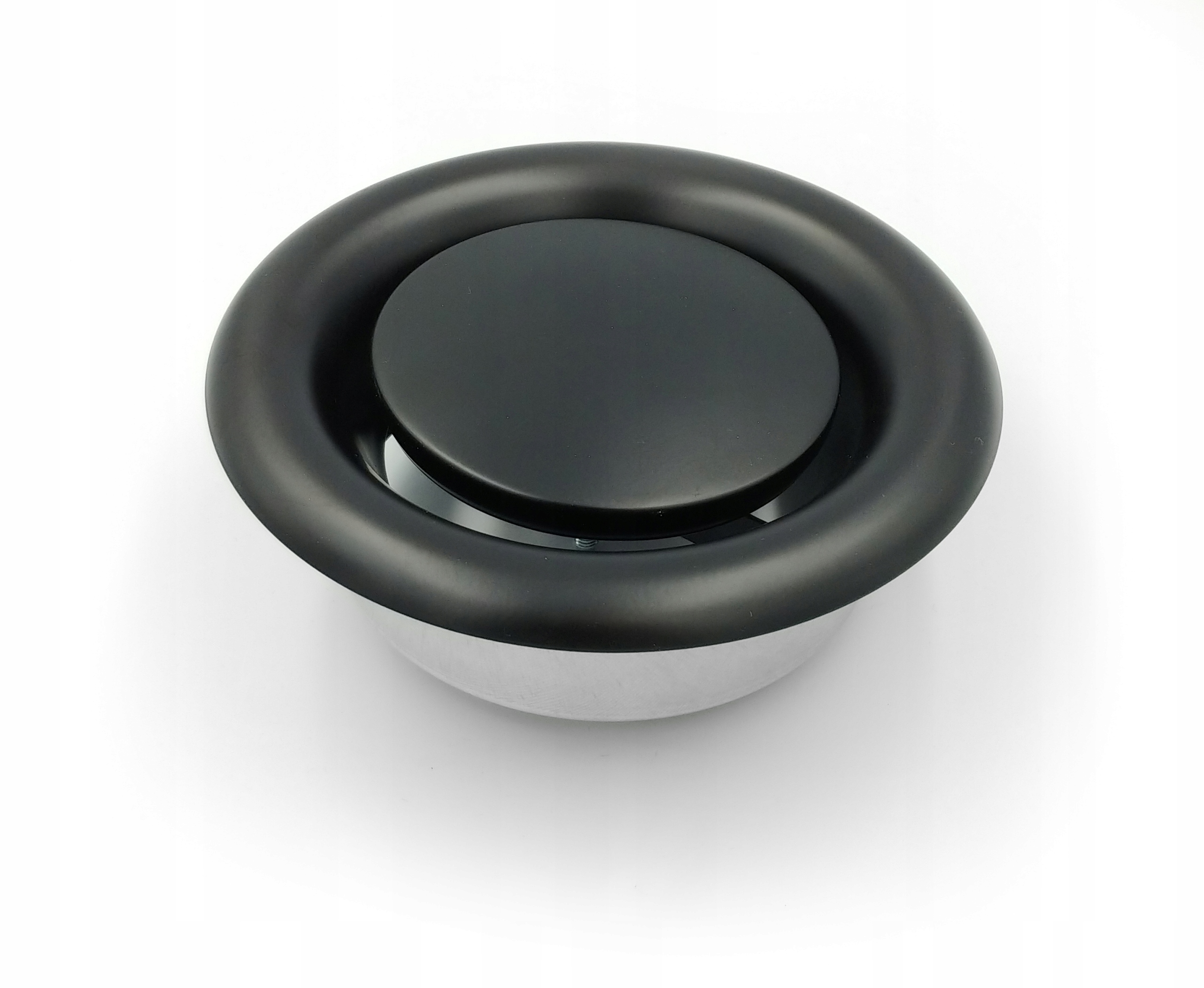 ANEMOSTAT kratka wywiewny 160 czarny + RAMKA