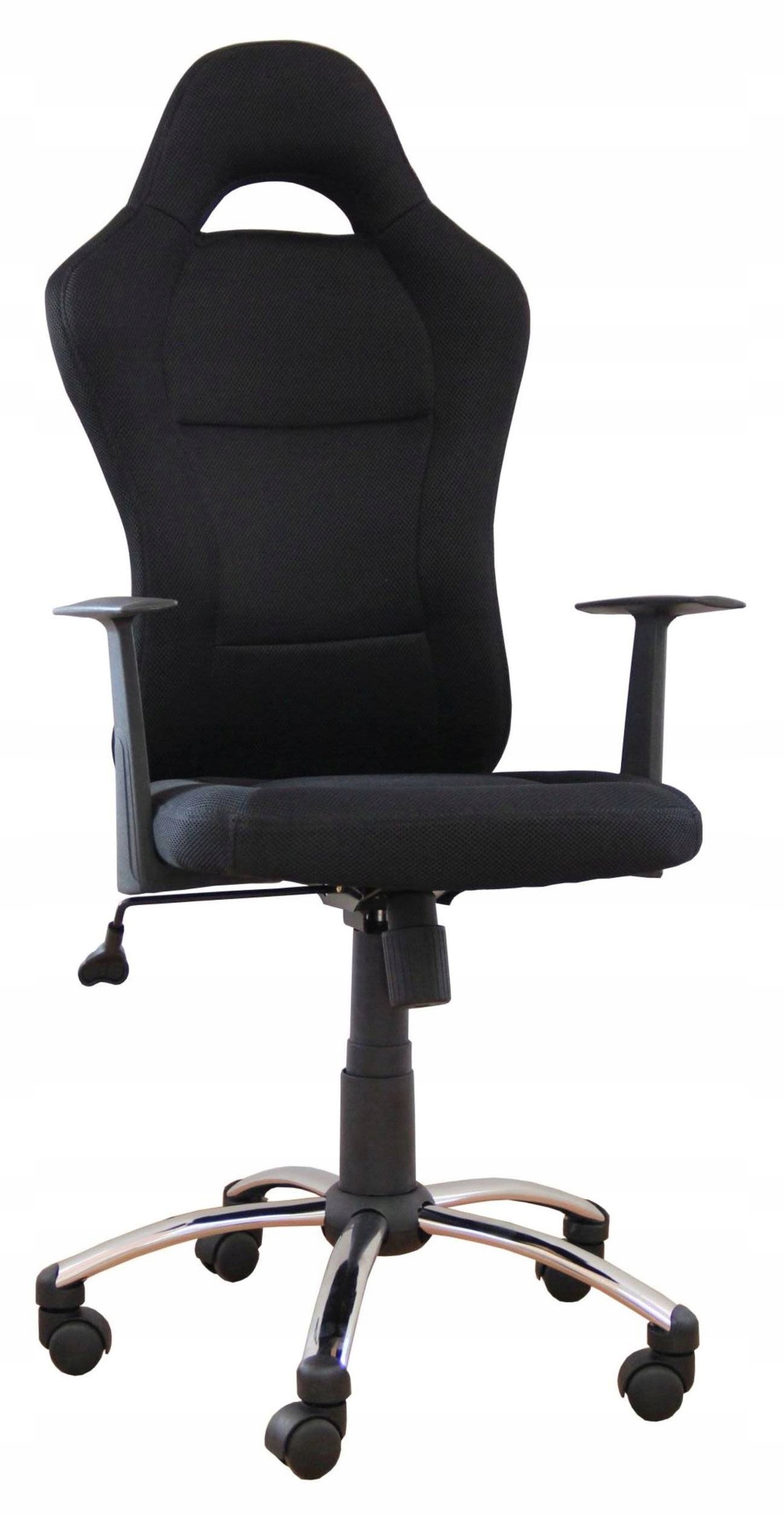 Fotel Ergonomiczny Terry Krzesło Gamingowe Biurowe Regulowane Czarny Design